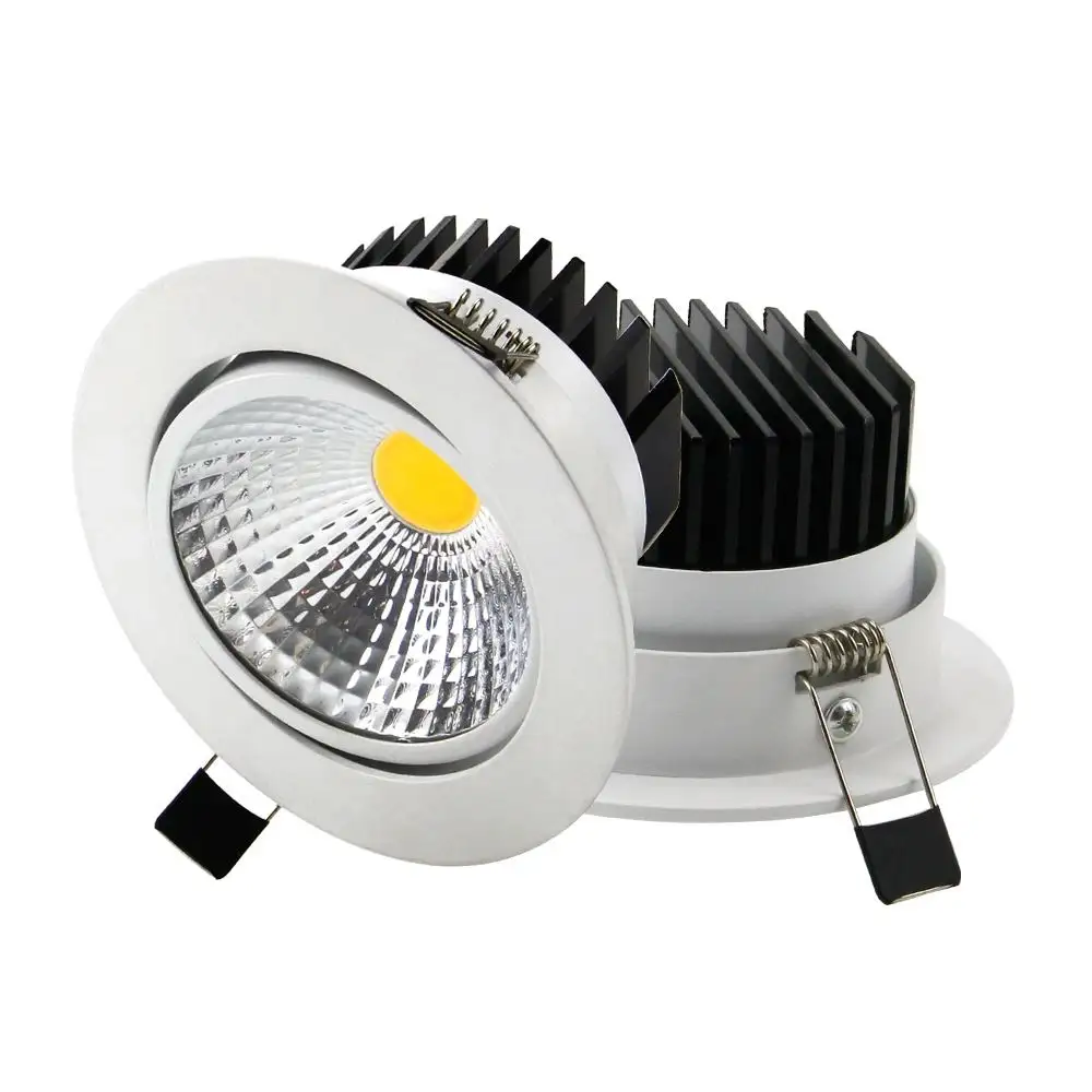 新しい超高輝度埋め込み式LED調光可能ダウンライトCOB5W 7W 10W 12WLEDスポットライトLED装飾シーリングランプAC110V220V