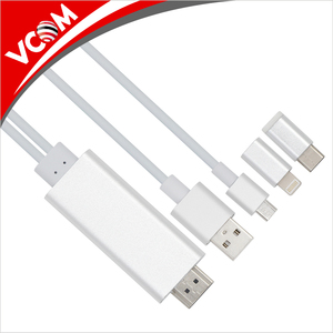 VCOM HDMI à Micro USB Type C pour <span class=keywords><strong>iPhone</strong></span> à HDMI Câble 1080 P HDTV Adaptateur <span class=keywords><strong>AV</strong></span> USB Câble 2 m - Product Image 4