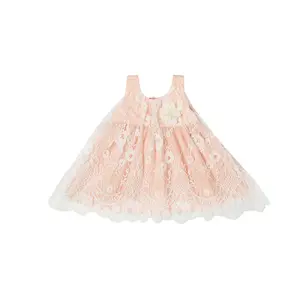 人気のセール2-7歳の女の子のドレス花柄卸売チュニックの女の子の服のドレス