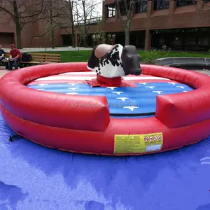 Commercial rental sport game challenge mechanical bull riding machine inflatable crazy rodeo bull ride