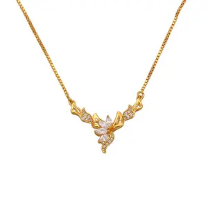 Xuping Дубай золото 24K цветок Стразы новый стиль ожерелье для женщин