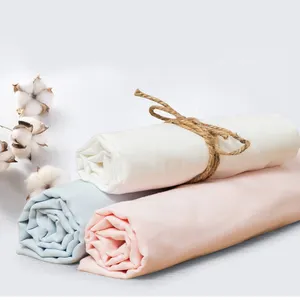 Tela de gasa para Baberos de bebé, 100% algodón, doble capa, cómoda, ampliamente utilizada