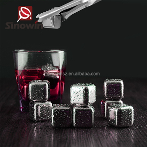 Acero inoxidable whisky piedras hielo Piedra del refrigerador del glaciar de la jabonosa de los cubos - Product Image 6