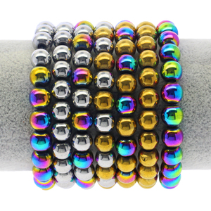 Mode bricolage à la main 6mm perle ronde plaqué or argent deux couleurs <span class=keywords><strong>noir</strong></span> bile cuir corde main chaîne en gros - Product Image 6