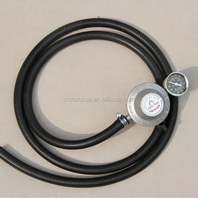 High Pressure PVC Gas Hose 8mm Black LPG Gas Hose and Gas Regulator Valve