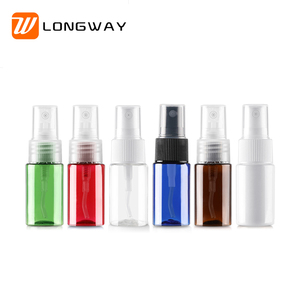10 ml portátil hombro plano plástico pet mist spray botella con tapa perfume - Product Image 1