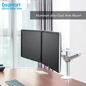 10-27 inch Double arm table stand pad desk mount stand monitor bracket shelf OA-4S dual screen desktop mount monitor holder