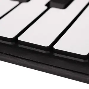 Piano portátil de silicone macio com 88 teclas, piano dobrável, teclado elétrico para crianças e adultos