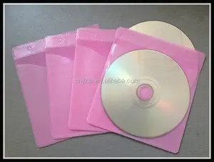 Capa de cd de plástico transparente de alta qualidade/cd manga dupla/embalagem de cd