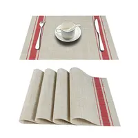 1 pièce tapis de Table en PVC rayé, de haute qualité, napperon en plastique, pour Restaurant