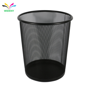 Wideny custom medium-sized office home paper trash garbage round metal mesh waste bin