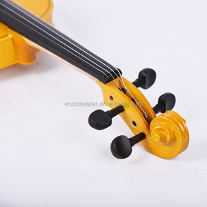 Prix des violons faits à la main peints en jaune bon marché 2024, violon en bois accepté OEM - Product Image 5