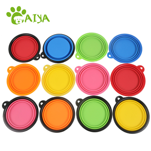 Campione gratuito <span class=keywords><strong>tasca</strong></span> pieghevole in Silicone da viaggio cibo per animali ciotola per cani da viaggio pieghevole in Silicone da 350ml ciotole e mangiatoie per animali domestici 100 pezzi arrotondati - Product Image 3