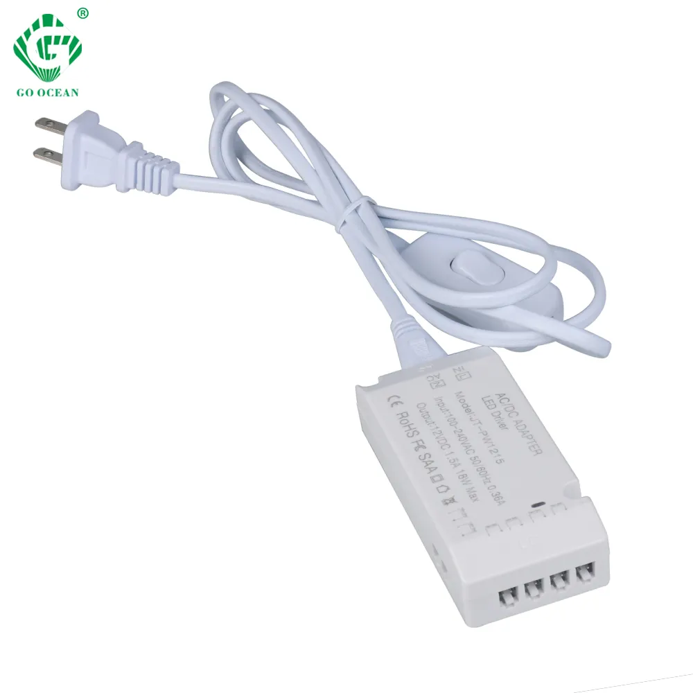 Hot Sales 12V 1.5A 18W Power Supply Lighting Transformer For LED Strip