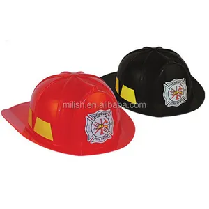 MH-2031 Party Novelty Toys High Quality Thick Hard PVC Material Fireman plastic helmet hat firefighter helmet