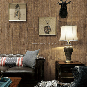 Impermeable de alta calidad de madera de diseño decorativo de PVC papel de pared para restaurante - Product Image 1