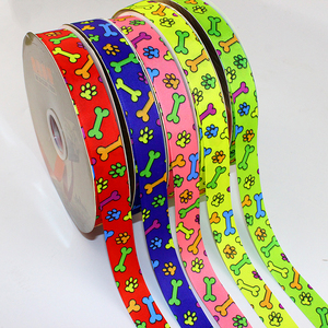 Tùy chỉnh 1 inch 2.5cm con chó XƯƠNG Thiết kế thăng hoa truyền nhiệt in ấn Grosgrain <span class=keywords><strong>Ribbon</strong></span> - Product Image 5