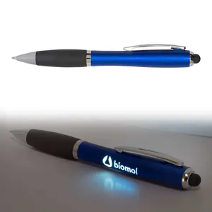 Promotional LED Light Up Logo Pen With Stylus