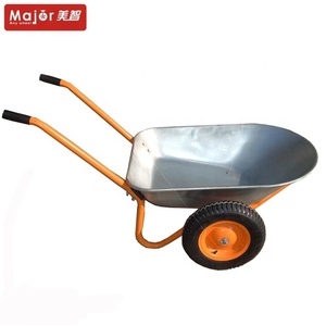 WB6404D जस्ती स्टील ट्रे डबल पहिया निर्माण wheelbarrow - Product Image 5