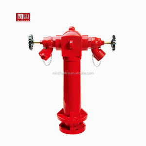 Système d'hydrant d'incendie en alliage de cuivre revêtu d'époxy rouge et jaune, vanne de commande 2x2,5 pouces avec sortie femelle BS, fonte conforme à la norme BS 1452 - Product Image 1