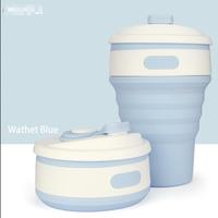 Tasse à café pliable en silicone de 350 ml (12 oz) – Article très vendu, couleur et logo personnalisables, idéale pour les voyages et les hôtels