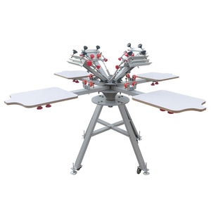 Quay Màn hình máy in 4 màu 4 trạm <span class=keywords><strong>DIY</strong></span> thiết bị in ấn bù đắp Màn hình máy in - Product Image 1