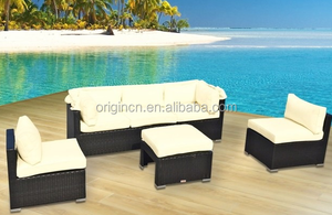 Parasol retráctil <span class=keywords><strong>en</strong></span> forma de <span class=keywords><strong>L</strong></span> de diseño transversal <span class=keywords><strong>exterior</strong></span> muebles de ratán sofá de dosel - Product Image 5