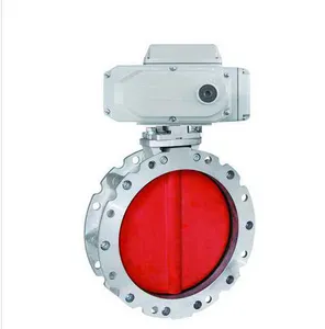 Single Flange Pneumatic Manual Powder Butterfly Valve DN250 for Cement Silo