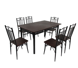 <span class=keywords><strong>Ensemble</strong></span> Table <span class=keywords><strong>à</strong></span> <span class=keywords><strong>Manger</strong></span> et 6 Chaises Plateau Mélaminé pour <span class=keywords><strong>Salle</strong></span> <span class=keywords><strong>à</strong></span> <span class=keywords><strong>Manger</strong></span> et Meubles de Maison - Product Image 1