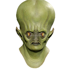 乳胶万圣节面具批发外星人幽灵全头面具外星人道具