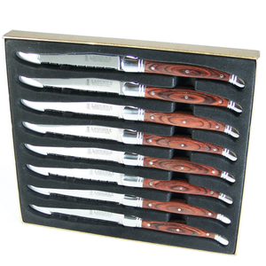 Ensemble de <span class=keywords><strong>couteaux</strong></span> à steak Laugiole avec revêtement antiadhésif en or PVD, ensemble de <span class=keywords><strong>couteaux</strong></span> de table - Product Image 6