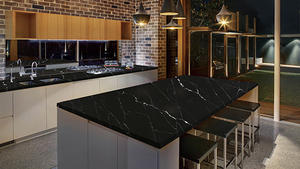 <span class=keywords><strong>Haut</strong></span> de <span class=keywords><strong>cuisine</strong></span> en Quartz noir stratifié, tous les bords, 2 + 2 cm, offre spéciale, prix Direct d'usine - Product Image 3