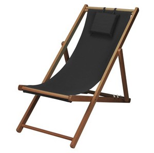 Chaise de plage pliante <span class=keywords><strong>double</strong></span> en bois HE-128, promotionnelle, avec revêtement en tissu - Product Image 4