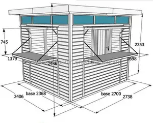 2018 populaire geprefabriceerde houten kiosk