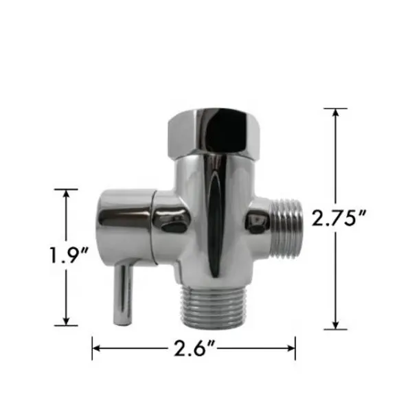 Brass Bidet T-connector,3-way T-diverter,Bidet T-adapter