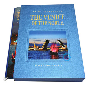 Tùy chỉnh kích thước Vua Fu bìa cứng cuốn sách bụi Áo khoác trượt trường hợp vàng dập nóng in offset làm bền tông tùy chỉnh - Product Image 1