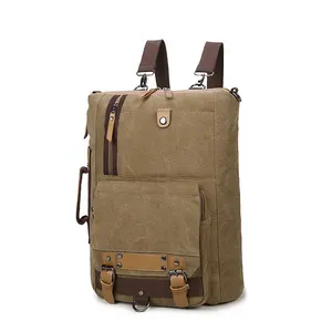 17 inch Dual Function Laptop Adjustable Shoulder Mountaineering Business Large Carrying Canvas Tote Travel Duffle Bag Backpack