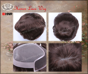 <span class=keywords><strong>HT21</strong></span>กลางสีน้ำตาลสี#3ฟรีสไตล์โมโนลูกไม้NPU 1/4 "ขอบ#64ฐานลูกไม้สามารถเลือกวิกผู้ชาย100%อินเดียมนุษย์remyผม - Product Image 2