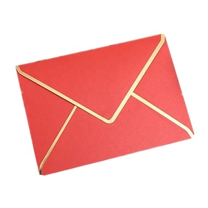 WXF-130 Sang Trọng Rose Gold Màu Hồng Giấy Quà Tặng Thẻ Bao Bì Phong Bì Biểu Tượng Tùy Chỉnh Vàng Foil Stamping Giấy Phong Bì - Product Image 2