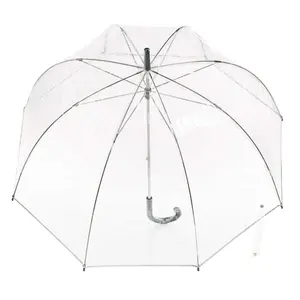 China Factory Großhandel Custom Promo Wind proof Frauen Regen Clear Bubble Transparent Umbrella