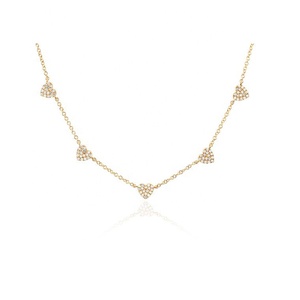 Micro Pave Tiny Cz Heart Charm Cute <strong>Delicate</strong> 2023 Valentines Gift Heart Choker <strong>Necklace</strong> - Product Image 1