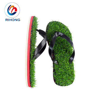 Quảng Châu Tùy Chỉnh In Logo Sinh Thái Thân Thiện Thoải Mái Gốc Dép Nhân Tạo Cỏ Flip Flops - Product Image 6