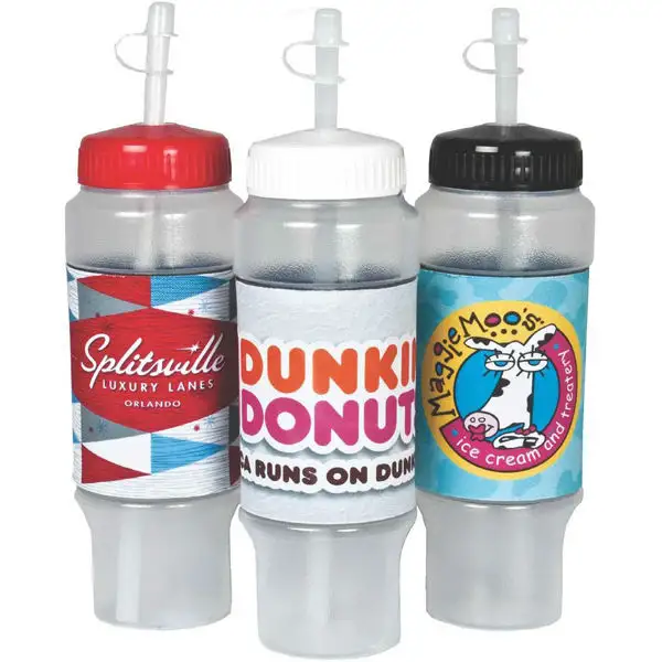 USA Made 22 oz Sublimated Full Color Insulated Bottle With Straw Lid - comes with your full color logo