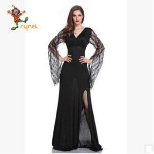 Sexy Women gothic vampire costume long dress halloween costumes