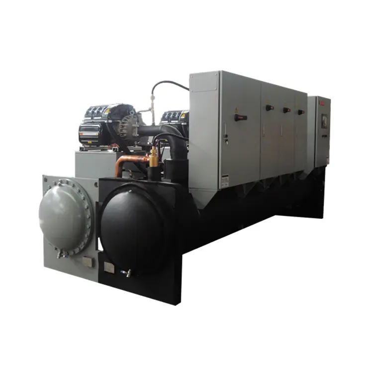 New oil free rotary screw cooled screw compressor water chiller