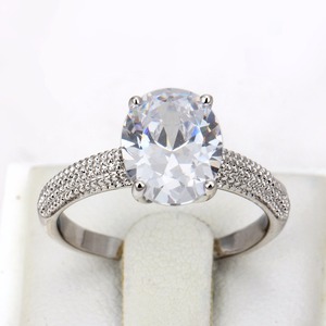 Anello Nuziale Vintage di Alta Qualità in Lega Placcata Oro 18K e Oro Bianco con Diamanti CZ per Donne Vendita all'Ingrosso R427 R428 - Product Image 6