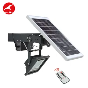 Remote control 360 degrees adjustable10w 20w 30w 40w 50w outdoor lighting ip65 led solar flood light