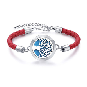 Personnalisé En Acier Inoxydable Magnétique Aromathérapie Huile Essentielle En <span class=keywords><strong>Cuir</strong></span> <span class=keywords><strong>Bracelet</strong></span> de Médaillon de Diffuseur de Parfum - Product Image 4