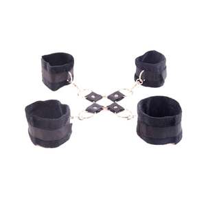 セックスbdsmボンデージスレーブSMナイロンブラッククロスの手と足首の拘束大人の大人のおもちゃクロス - Product Image 1