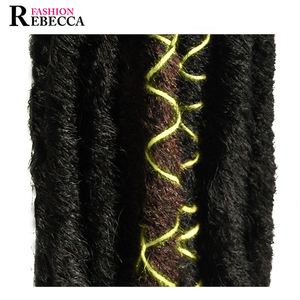 Rebecca Faux Locs Tóc Crochet Bện 12 Inch Mềm Chịu Nhiệt Tổng Hợp Phần Mở Rộng Tóc 12 Đứng/Gói Phần Mở Rộng Tóc - Product Image 5
